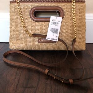 MICHAEL Michael Kors Straw Rosalie Large Clutch